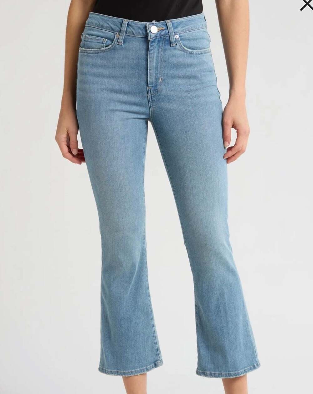 FRAME Le Crop Mini Boot Jeans in Integrity, Size 26